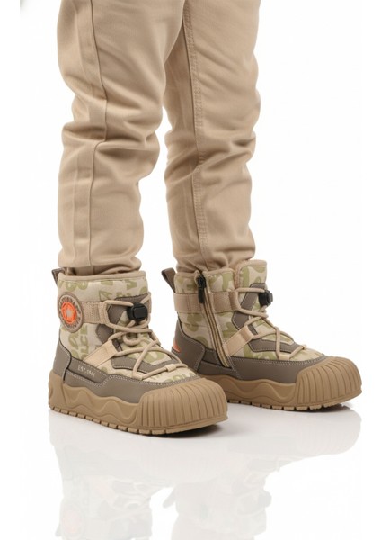 Bej Içi Kürklü Soğuğa Dirençli Kaymaz Taban Erkek Çocuk Bot 22665 F