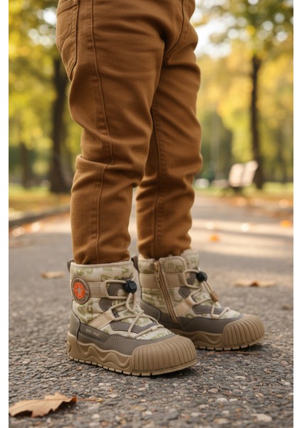 Bej Içi Kürklü Soğuğa Dirençli Kaymaz Taban Erkek Çocuk Bot 22665 F modelleri