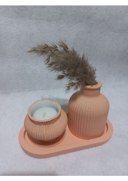 Tabaklı Küp Vazolu Fiji Mumluk Set Random fiyatları