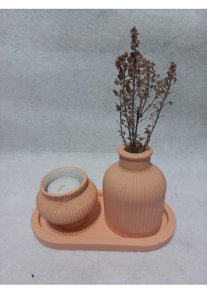 Tabaklı Küp Vazolu Fiji Mumluk Set Random modelleri