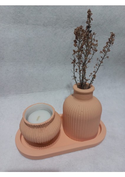 Tabaklı Küp Vazolu Fiji Mumluk Set Random indirimleri