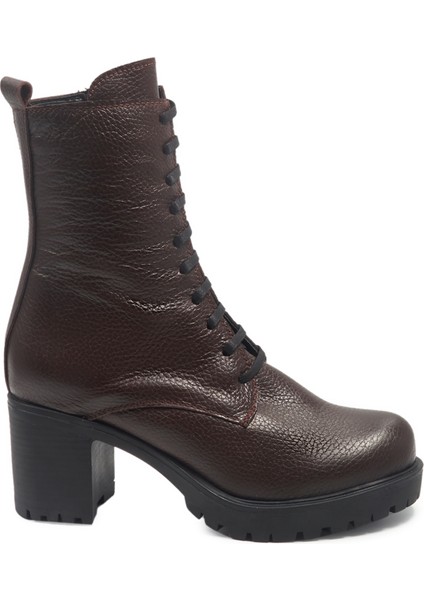 Kahverengi Casual Deri Kadın Bot modelleri