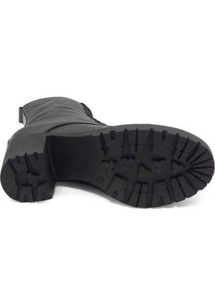 Siyah Casual Deri Kadın Bot fırsatları