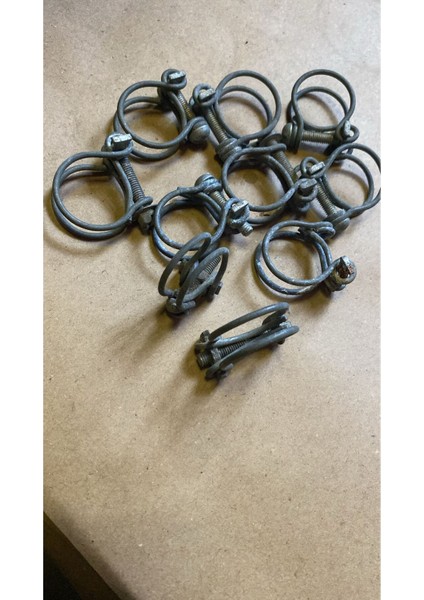 Çift Telli Hortum Kelepçesi Paslanmaz Eski Üretim 10 Adet