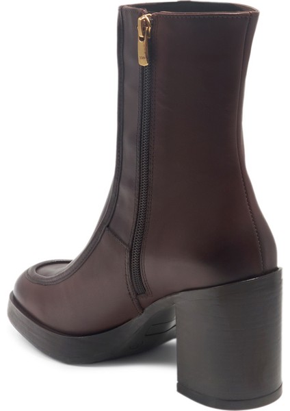 Kahverengi Klasik Deri Kadın Bot fiyatları