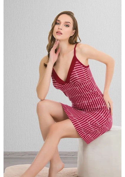 Lady Çizgili Bayan Penye Gecelik fiyatları