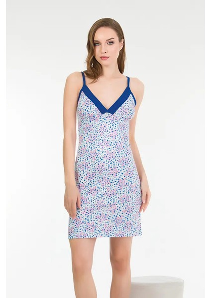 Lady Mavi Bayan Penye Gecelik