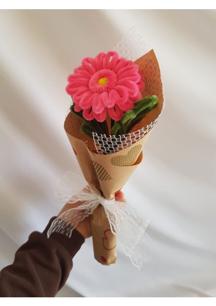 Tekli Çiçek Buketi – El Yapımı Dekoratif Aranjman