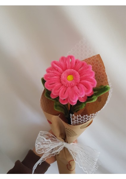 Tekli Çiçek Buketi – El Yapımı Dekoratif Aranjman