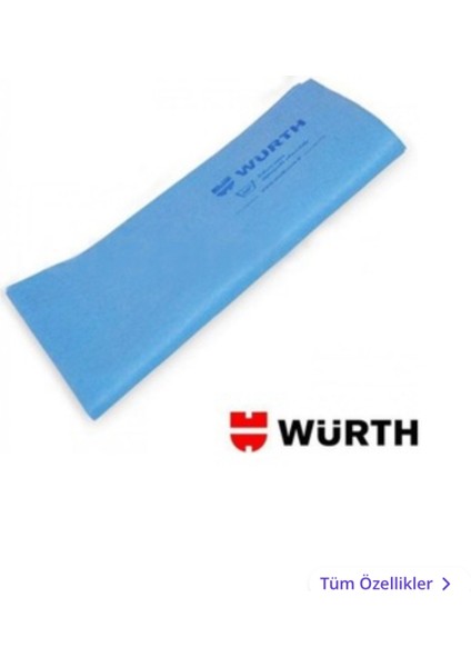 Würth Sentetik Güderi Bez 40X40 cm Mavi