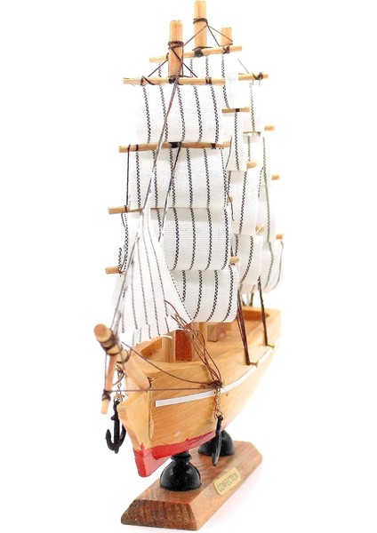 El Yapımı Dekoratif Ahşap Yelkenli Teknesi Maketi 20CM Ev Ofis Hediyesi fiyatları