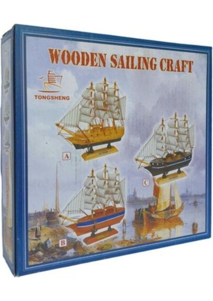 El Yapımı Dekoratif Ahşap Yelkenli Teknesi Maketi 20CM Ev Ofis Hediyesi fırsatları