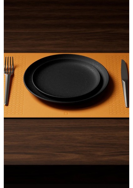 Place Mats HP540 Br|yl Iki Yönlü Gerçek Deri El Yapımı Italyan Seti modelleri