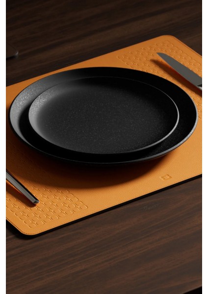 Place Mats HP540 Br|yl Iki Yönlü Gerçek Deri El Yapımı Italyan Seti fırsatları