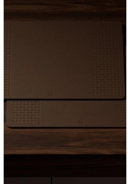 Place Mats HP540 Br|yl Iki Yönlü Gerçek Deri El Yapımı Italyan Seti