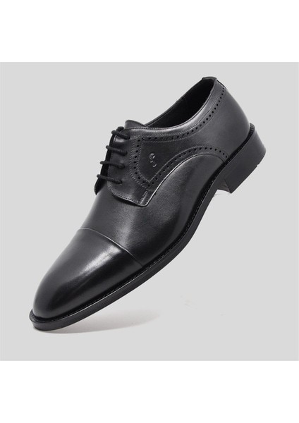 Hakiki Deri Erkek Klasik Ayakkabı Siyah 9754