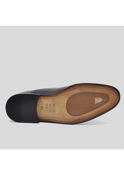 Hakiki Deri Erkek Klasik Ayakkabı Siyah 9754