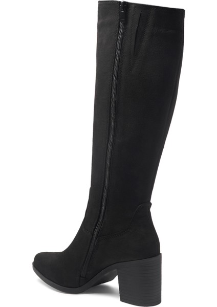 Siyah Klasik Deri Kadın Çizme fiyatları