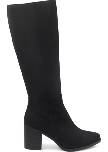 Siyah Klasik Deri Kadın Çizme modelleri