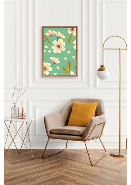 Çiçekler Ahşap Çerçeveli Tablo fiyatları