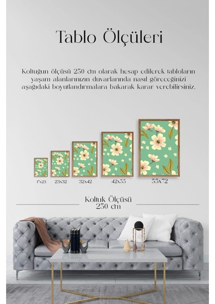 Çiçekler Ahşap Çerçeveli Tablo indirimleri