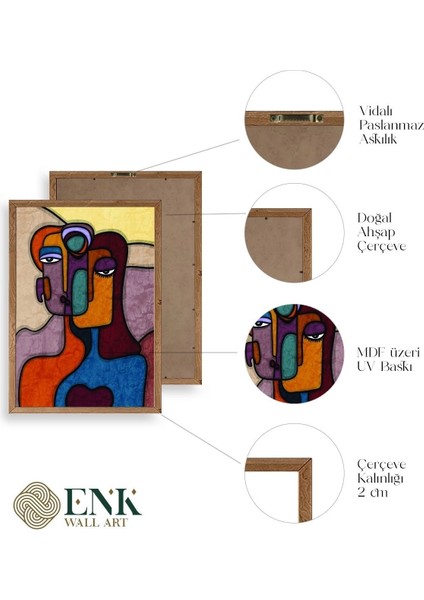 Soyut Kadın Ahşap Çerçeveli Tablo fırsatları
