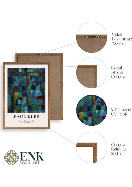 Paul Klee Ahşap Çerçeveli Tablo fırsatları