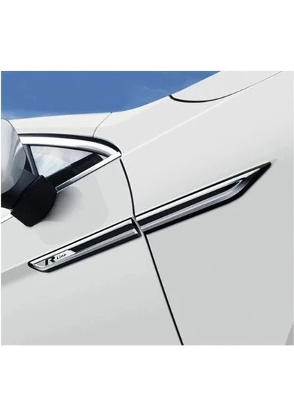 Volkswagen Passat B8.5 - R-Line Yan Çamurluk Çıtası Krom - 4 Prç. P.çelik