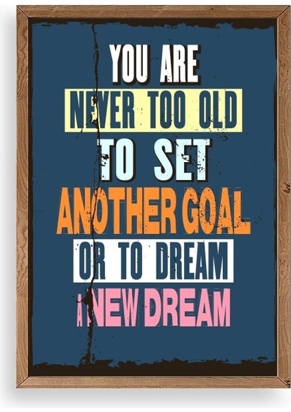 Motto Ahşap Çerçeveli Tablo
