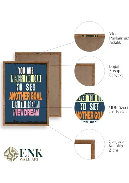 Motto Ahşap Çerçeveli Tablo indirimleri