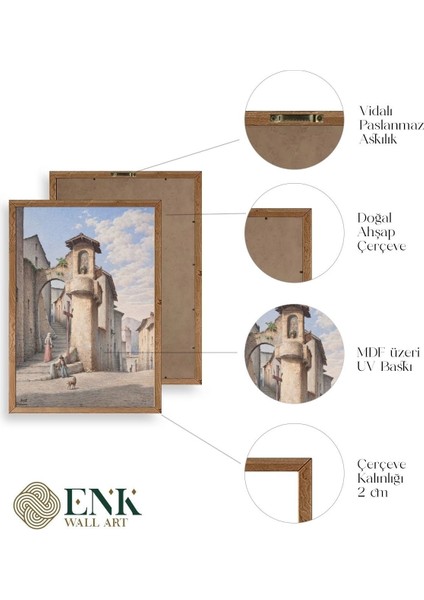 Street In Subiaco Ahşap Çerçeveli Tablo fırsatları
