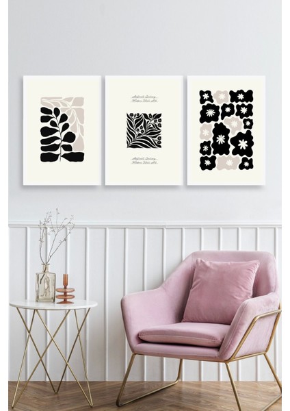 Modern Üçlü Ahşap Çerçeveli Tablo fiyatları