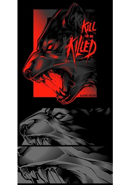 Kurt Kapı Direk Kaplama Folyosu Baskılı Sticker Sağ-Sol 2 Adet 22*50 cm