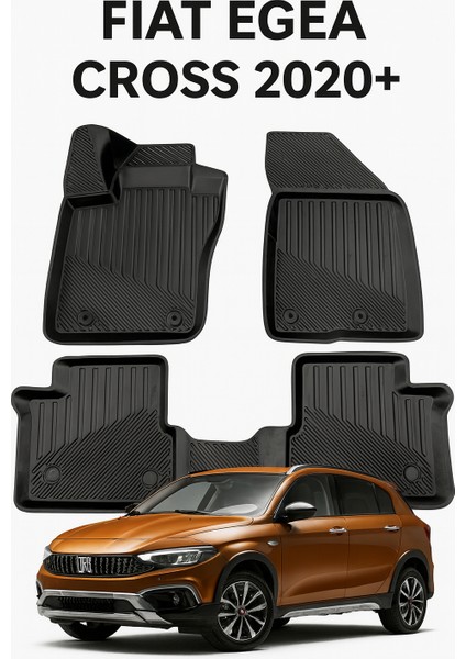 Fiat Egea Cross Uyumlu 3D Oto Paspas Premium fırsatları