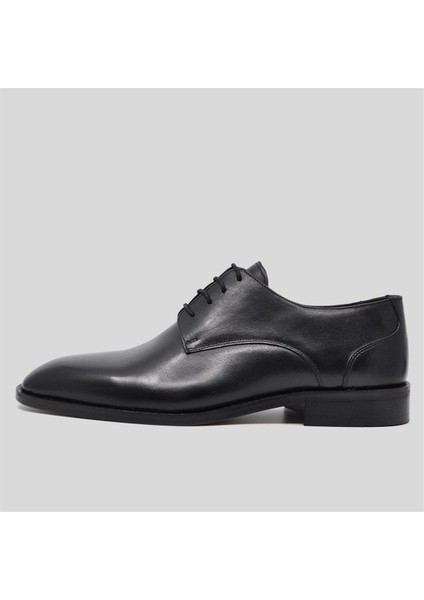 Derby Hakiki Deri Erkek Klasik Ayakkabı Siyah 9752