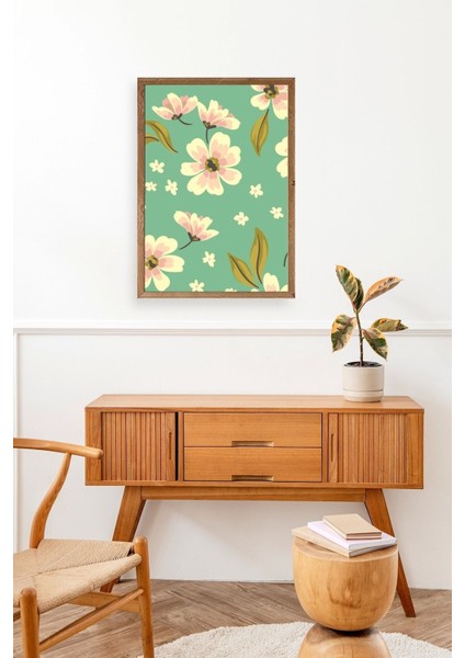 Çiçekler Ahşap Çerçeveli Tablo modelleri