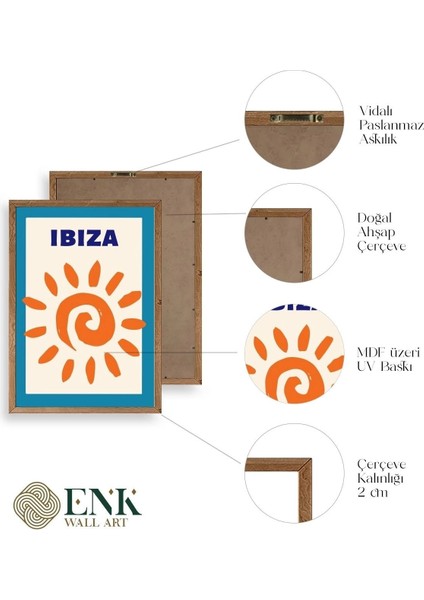Ibiza Ahşap Çerçeveli Tablo fırsatları