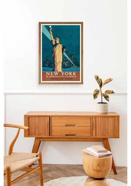 New York Ahşap Çerçeveli Tablo modelleri