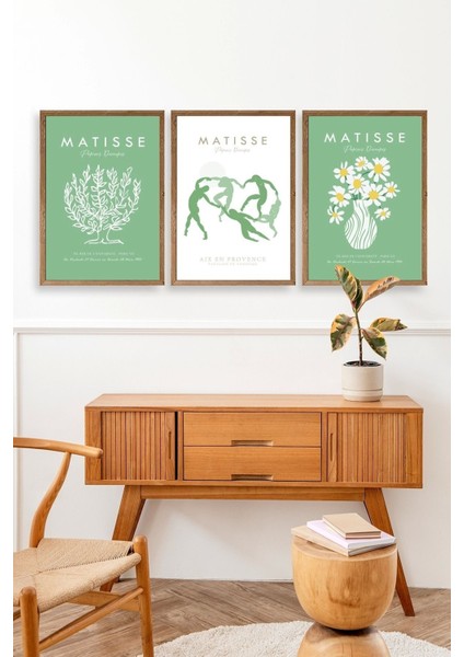 Matisse Üçlü Ahşap Çerçeveli Tablo modelleri
