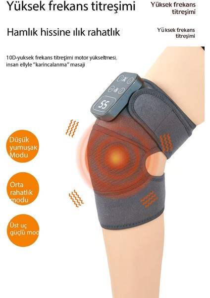 2 Adet Kablosuz Titreşimli Termal Diz Masaj 4 Isıtma Pedi + 2 Uzatma Aparatı Omuz, Diz, Dirsek Için indirimleri