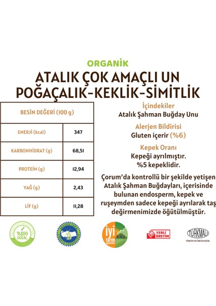 Atalık Çok Amaçlı Un - Poğaçalık-Keklik-Simitlik - 20 Kilo fiyatları