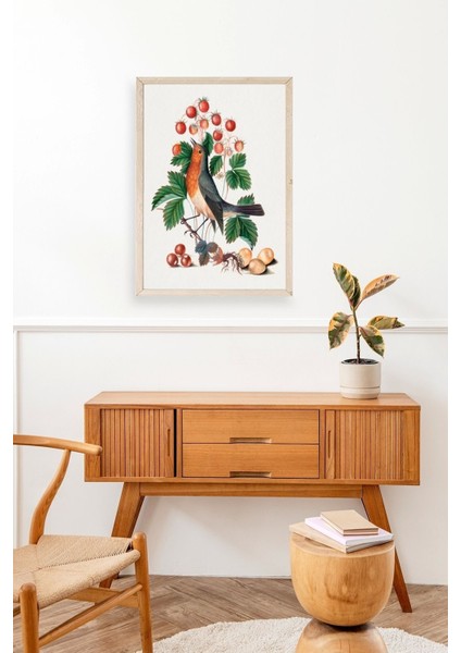 Daldaki Kuş Ahşap Çerçeveli Tablo modelleri