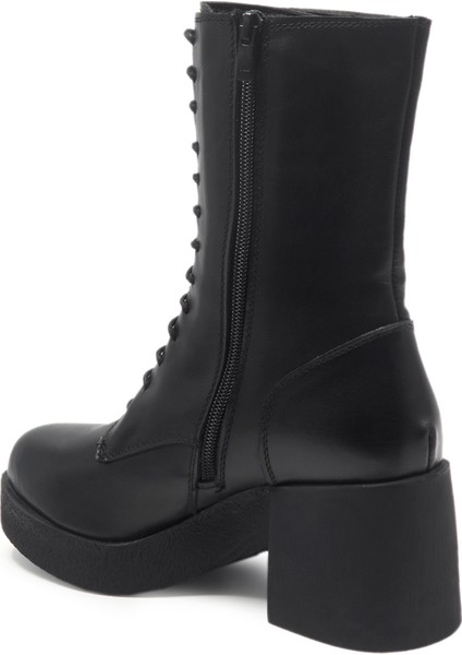 Siyah Casual Deri Kadın Bot fiyatları