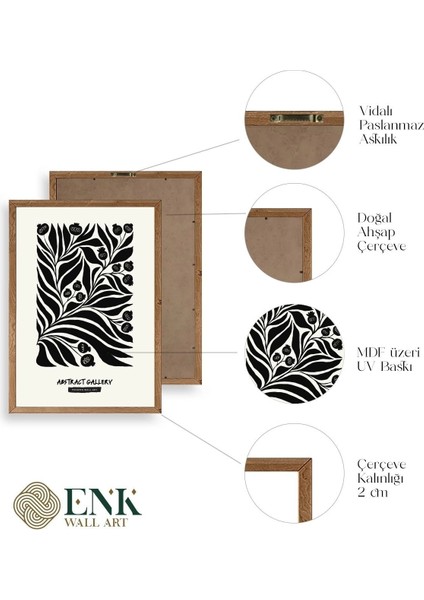 Soyut Ahşap Çerçeveli Tablo fırsatları