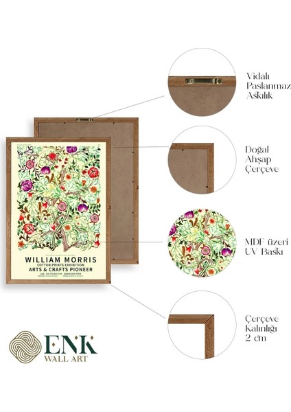 Çiçekler Ahşap Çerçeveli Tablo fırsatları