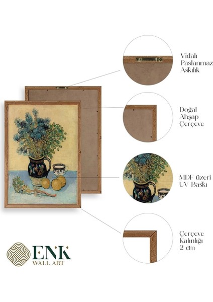 Ünlü Tablolar Üçlü Ahşap Çerçeveli Tablo fırsatları