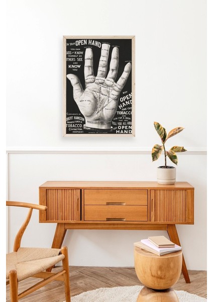 Avuç Okuma Rehberi Ahşap Çerçeveli Tablo modelleri