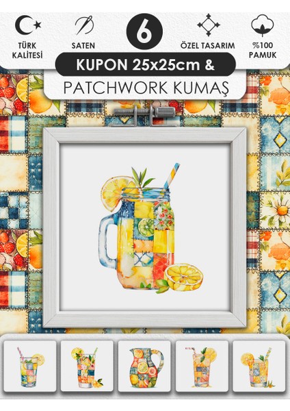 Patchwork Kumaş Seti – Dikiş ve Hobi Için %100 Pamuk Desenli Kumaş Kuponları