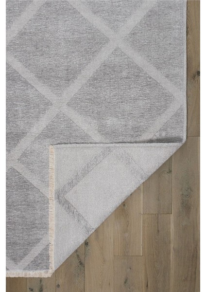 Rodney mt Çift Taraflı Yıkanabilir Premium Kalite Kilim Pamuk Dokuma Kaymaz Taban Açık Gümüş fırsatları