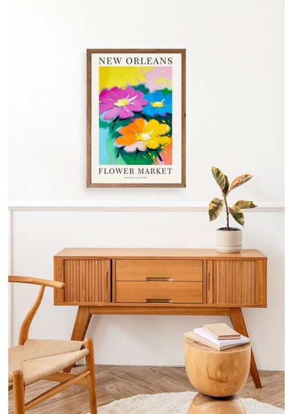 Çiçek Ahşap Çerçeveli Tablo modelleri